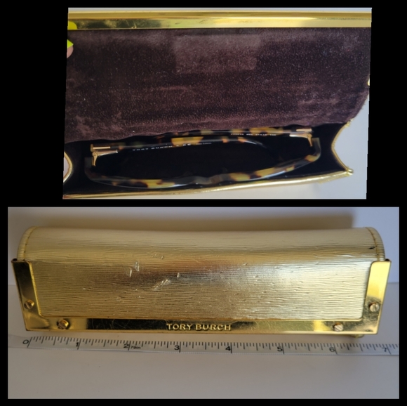 Tory Burch Prescription Glasses Frames Tortoise Pattern Brown and Gold Logo EUC - Picture 9 of 13